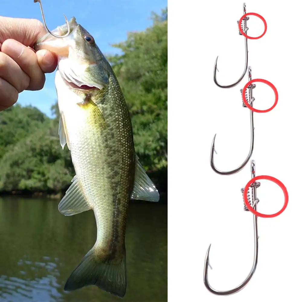 

Carbon Steel Live Shrimp Fishing Hooks Single Hook With Holes Fishing Fixed Hooks Strong Sharp Saltwater Barbed Fishhook