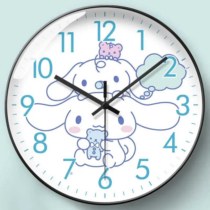 Cinnamoroll orologio al quarzo orologio da parete ragazze scuola ragazzi principessa camera Kawaii orologio casa camera da letto camera dei bambini muto figura anime