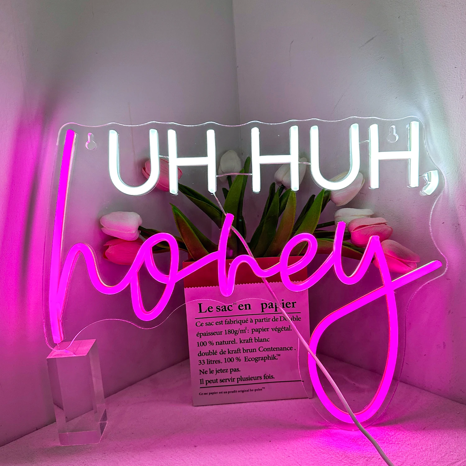 

UH HUH Honey Neon sign LED sign talk plant to me neon Light lettering kitchen restaurant pub home club shop Wall decoration