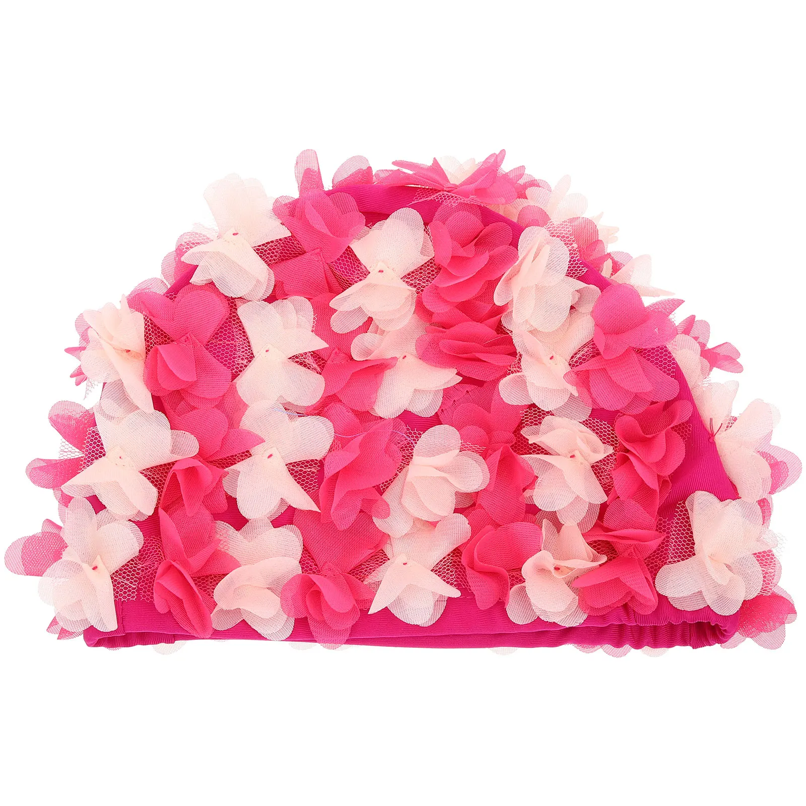 

Retro Flower Shower Cap Comfortable Swimming Hat Reusable Decorate Girls Bath Decorative Nylon Caps Women