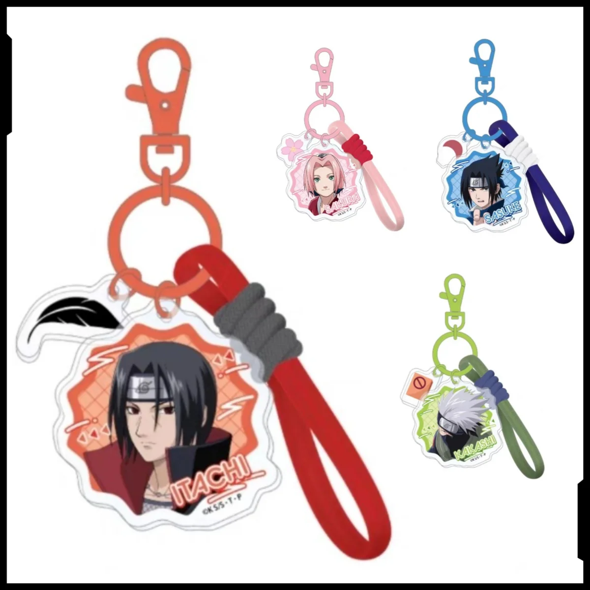 Naruto Shippuden Acrylic Keychain Uzumaki Naruto Haruno Sakura Anime Peripheral Bag  decoration birthday gift