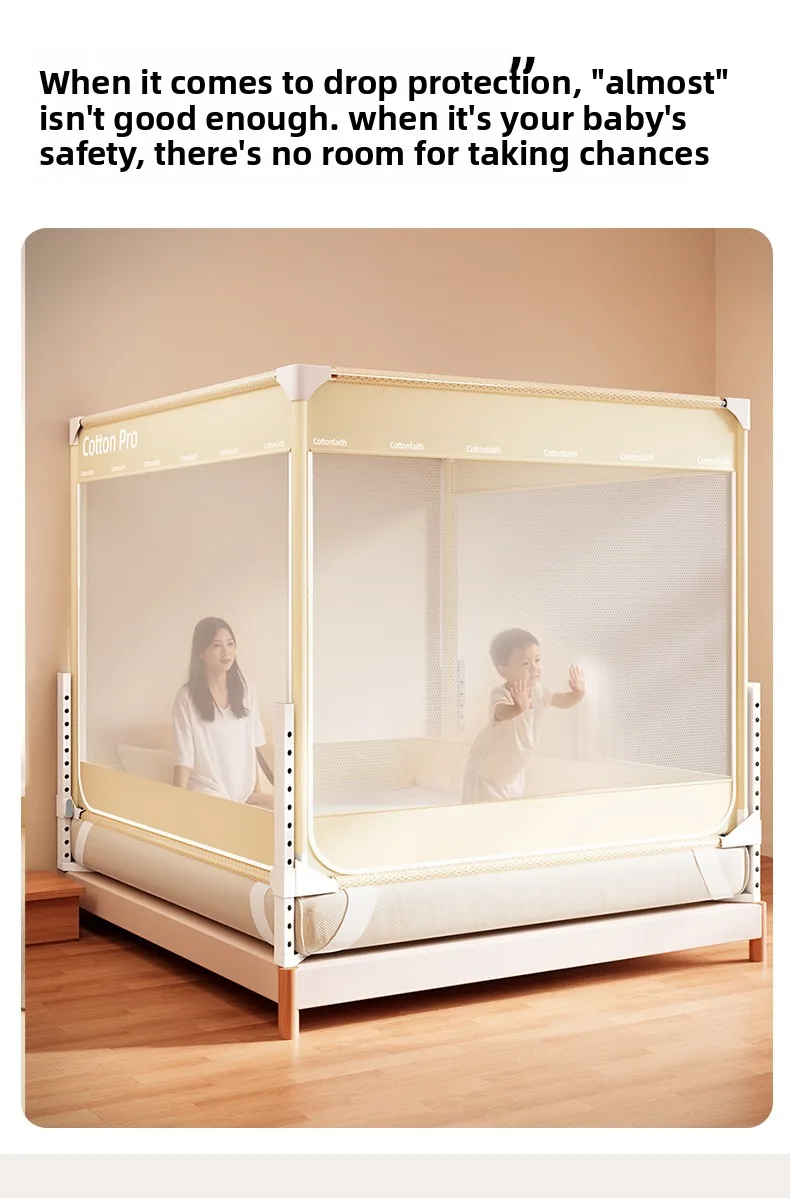 Mosquito net can hang fan 2026 new household bedroom infants and young children to prevent falling anti-drop all-inclusive  bed