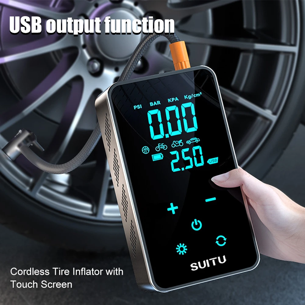 Car Air Compressor Wired/Wireless Digital Touch Electric Air Pump Inflatable for Auto Motorcycle Bicycle Tire Tyre Balls