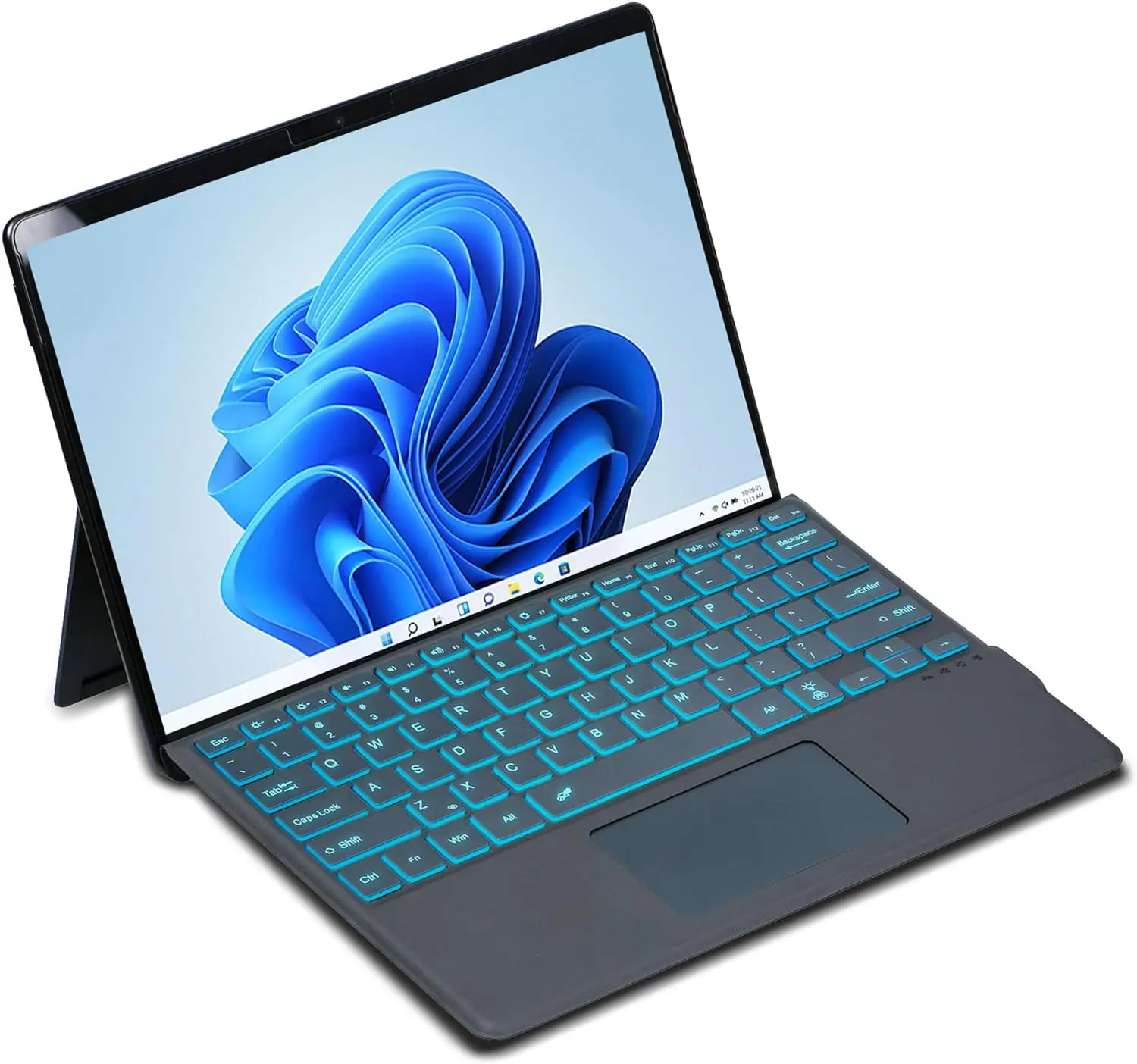

Magnetic Keyboard for Microsoft Surface Pro 8 / 9 / 10 / X Colorful Backlit Dark gray Magnetic Connectivity Bluetooth Keyboard