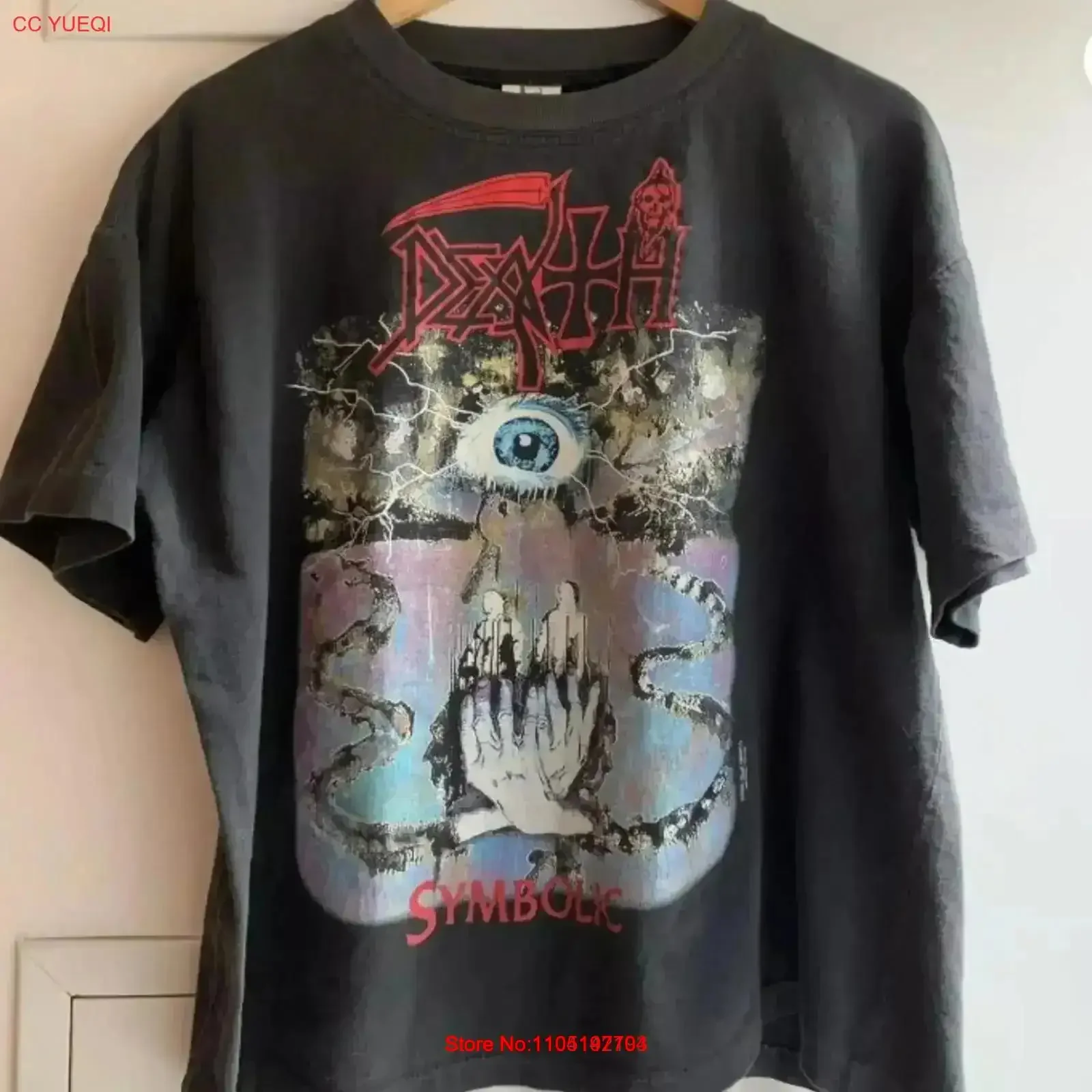 الموت رمزية 1995 جولة اليابان نادر جدا ريترو ستايل تي شيرت S 5XL خمر غسلها مريحة امتدت عادية خمر غسلها #1
