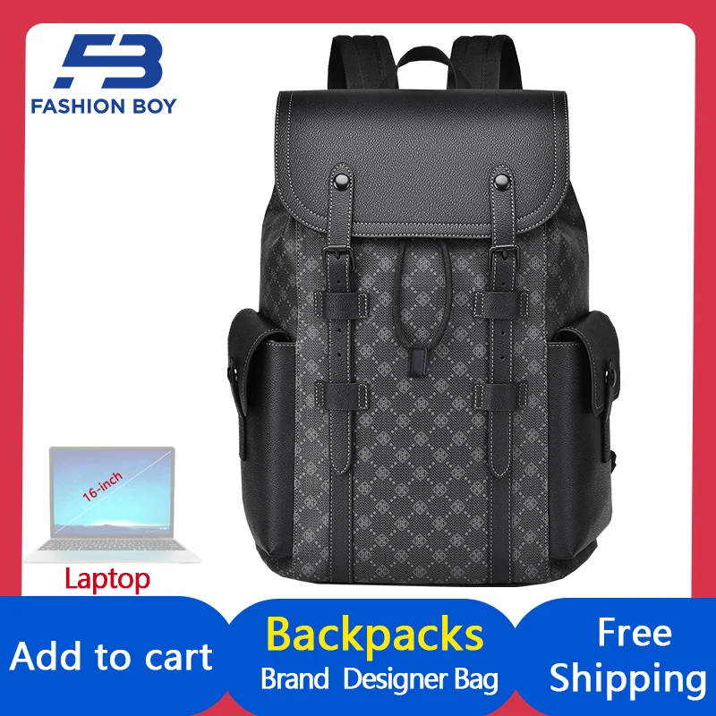 

[FASHION BOY] 15.6-inch Men Laptop Bags Large Capacity High Quality Brand Fashion Backpack School Bookbag Men Handbag