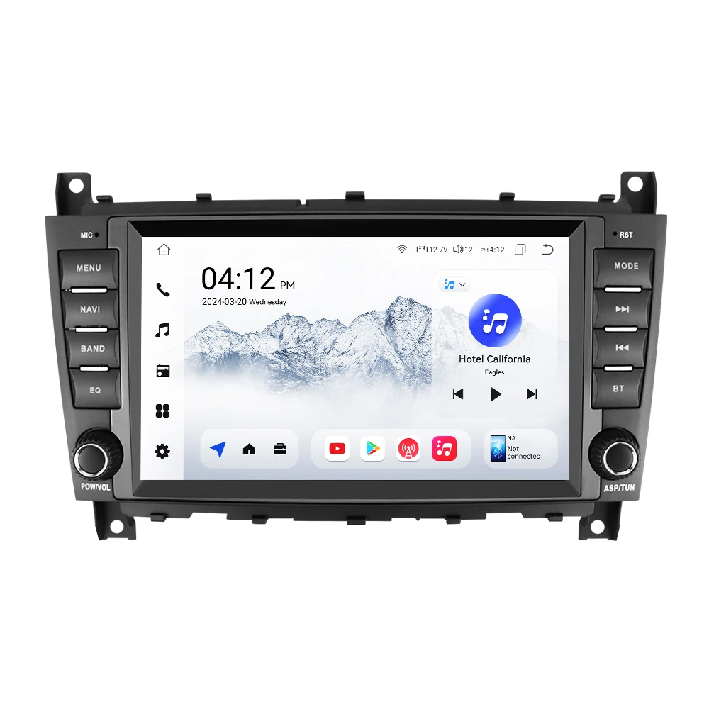 Hizpo 8-Zoll-Android-All-in-One-Autoradio für Mercedes Benz C-Klasse W203/CLC W203 CLK W209 Multimedia Autoradio Stereo Carplay