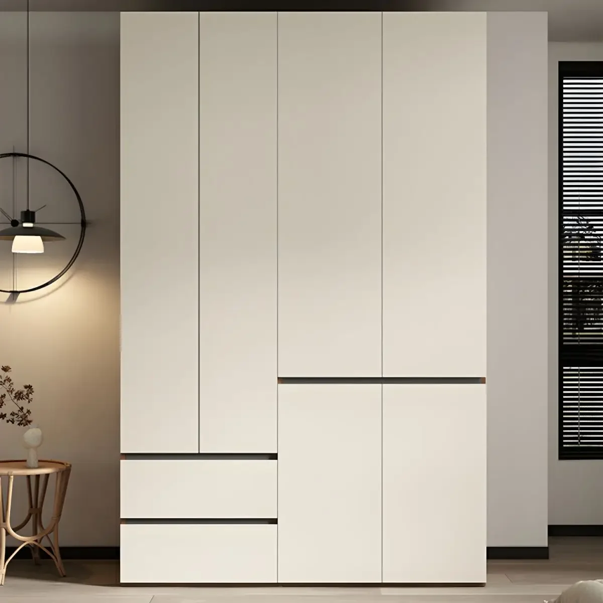 2026 Hot Sale Modern Solid Wood Portable Wardrobe Large Storage Bedroom Furniture Assembled For Living Room Laundry Hall Hotel M view 3