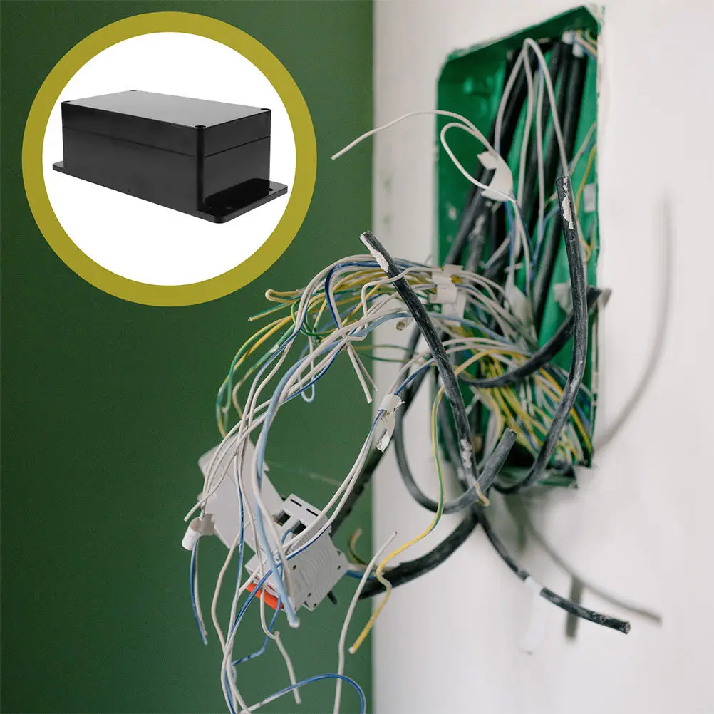 2Pcs Ear Mounted Waterproof Junction Box Plastic Outdoor Electrical Enclosure Small Project Cable Junction Boxes