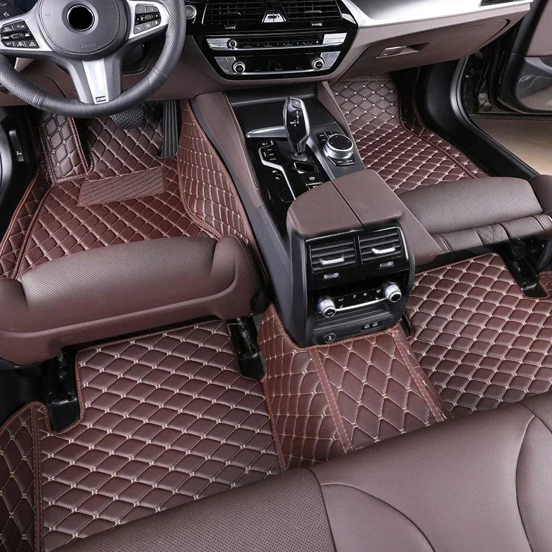 الجلود الاصطناعية التغطية الكاملة الحصير سيارة لشركة هيونداي سانتا في 7 مقعد 2013-2023 Equus 5 مقعد 2010-2017 اكسسوارات السيارات #3