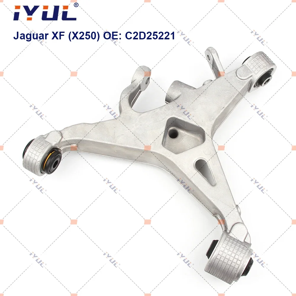 IYUL A Pair Rear Lower Suspension Control Arm Straight For Jaguar XF X250 XJ X350 XJL X351 C2D25221 C2D25220 C2D42388 C2D42387