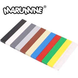 Marumine 1x6 Tile Build Blocks Compatible 6636 Floor 50PCS Accessories Classic DIY MOC Bricks City House Bulk Parts Collection