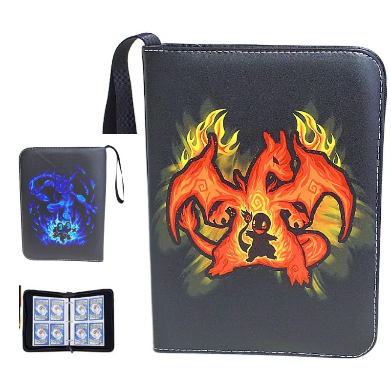 جديد البوكيمون بطاقة جمع الألبوم 400 قطعة الموثق الكرتون سستة ألبوم صور لمحبي أنيمي بولي Leather الجلود تخزين كتاب لألعاب الورق #6