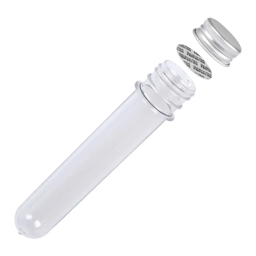 30 PCS 40ML Plastic Test Tubes with Screw Caps Reusable Transparent Container Tubes Transparent Test Tube