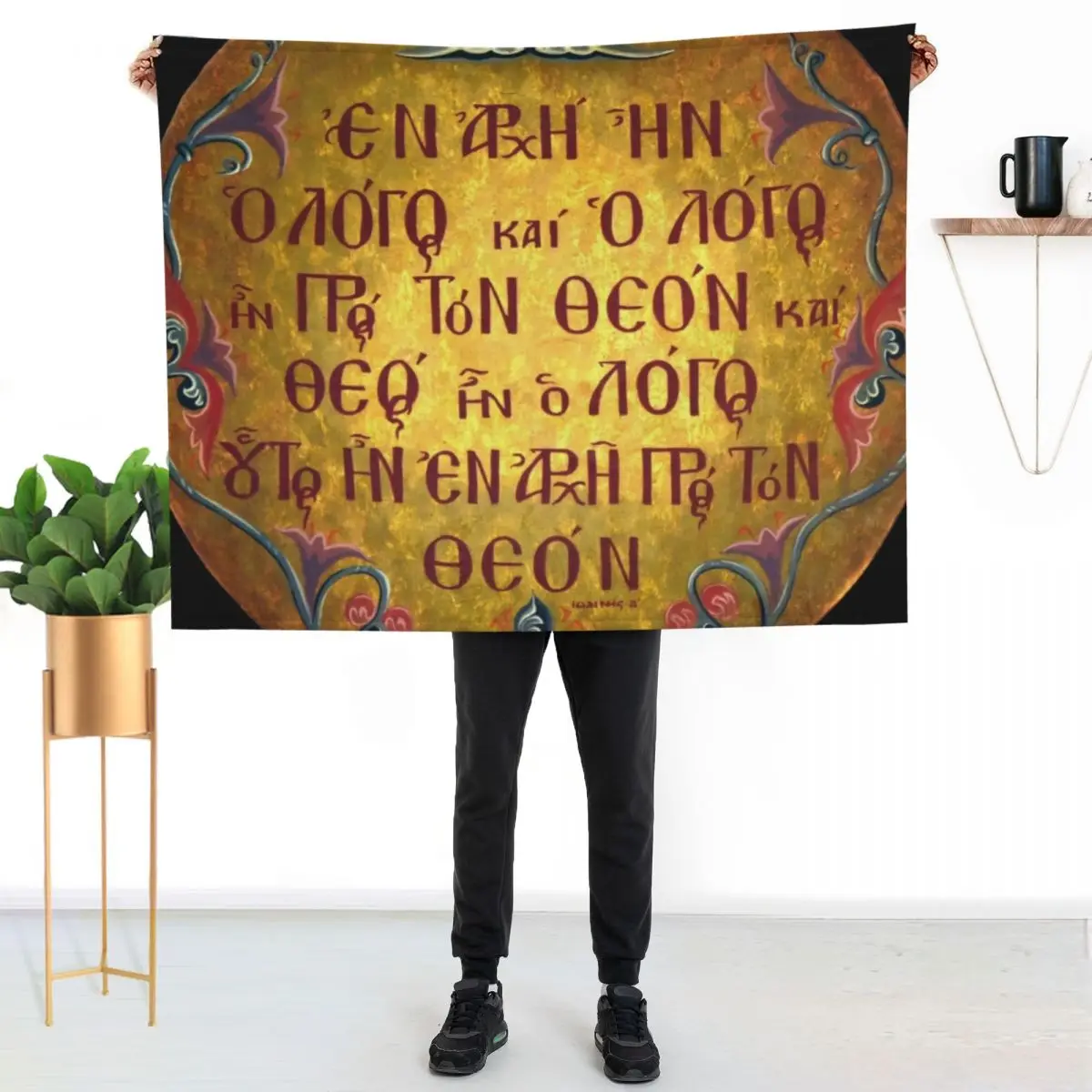 In the beginning was the Word Throw Blanket Cozy Microfiber Throw Blanket for Home Bedroom