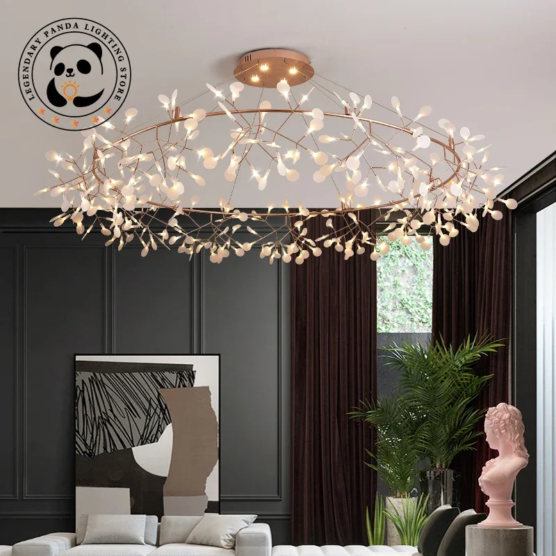 Nordic Contemporary Ceiling Chandelier Creative Dining Room Bedroom Woonkamer LED Indoor Decoration Suspension Lamp Luminaries