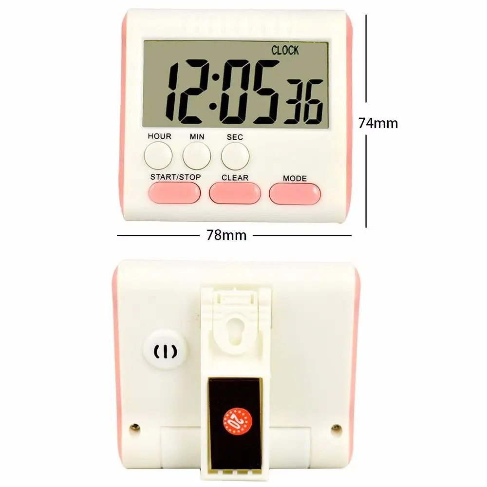 Digital Timer LCD Kitchen Cook Count Down Up 24 Hours Clock Alarm Magnetic Tool