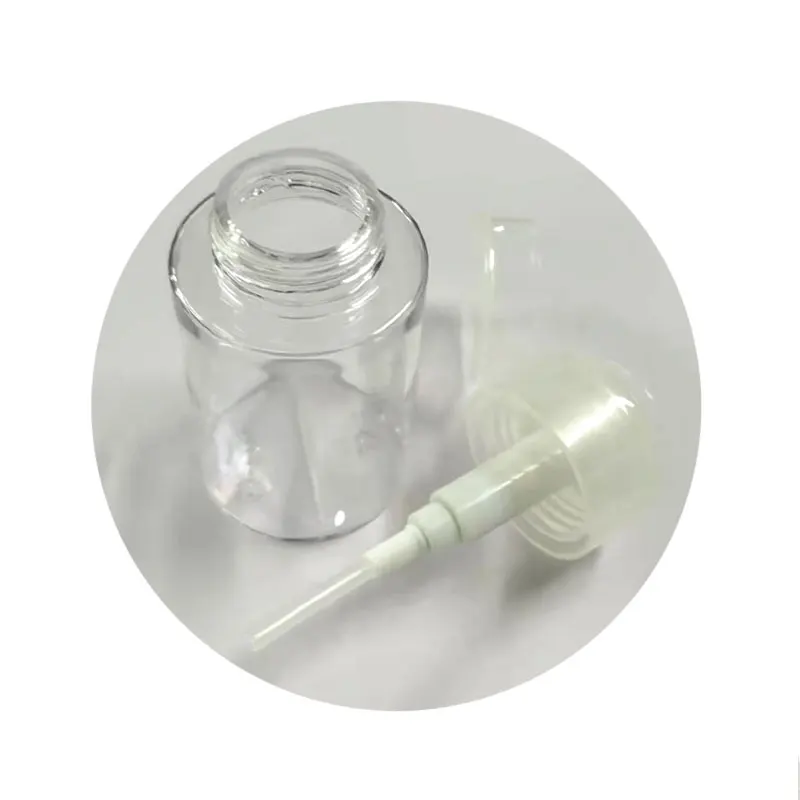 Refillable Bottles Push-type Bottling Push Down Empty Pump Dispenser Bottle for Nail Polish and Makeup Remover Bottle Packaging