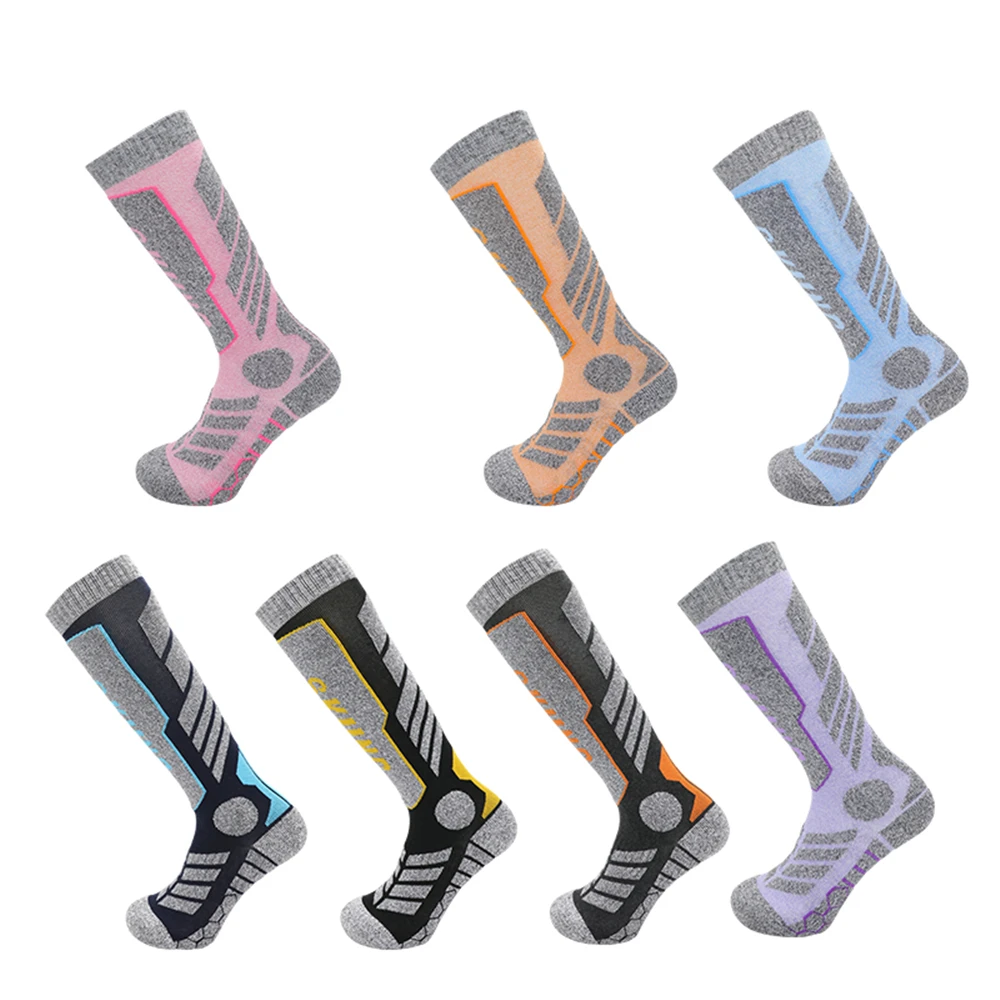 calzini da sci per giovani da uomo da donna in cotone addensato invernale per tenere al caldo sport all'aria aperta snowboard pattinaggio sci calze lunghe comode