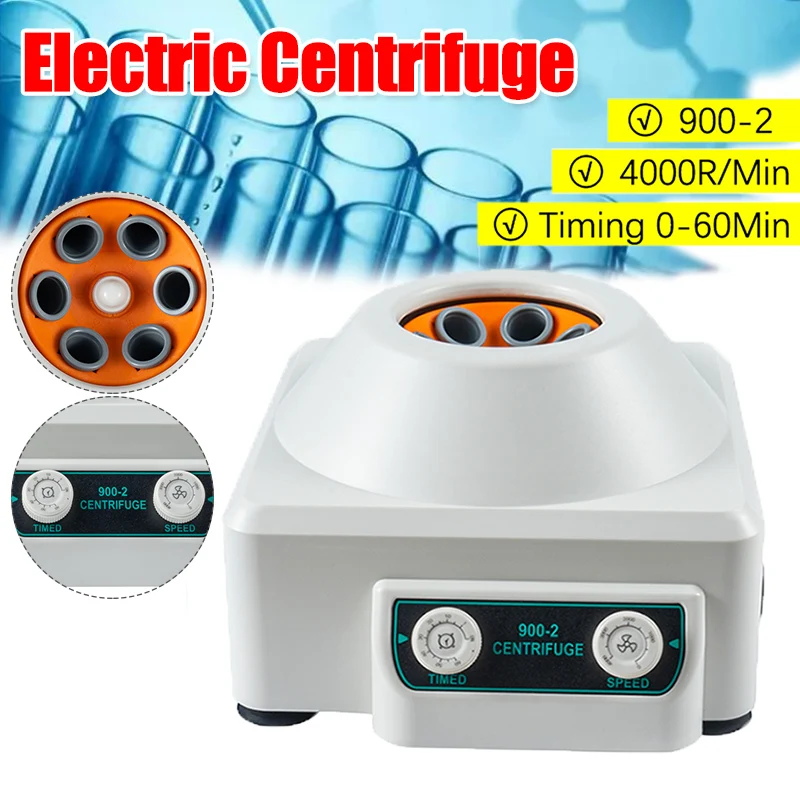 

Experimental Electric Centrifuge Stepless Speed Regulation Timing Centrifuge 900-1s 900-2 4000rpm/min Desktop Centrifuge