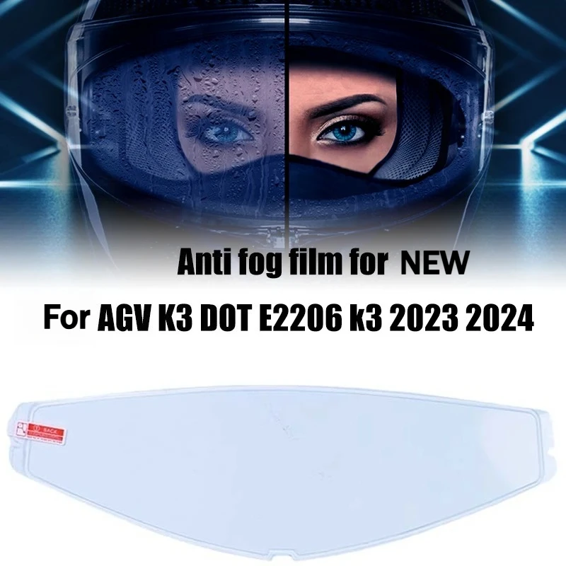 

Противотуманная пленка для AGV NEW K3 DOT E2206 k3 2023 2024, козырек для линз мотоциклетного шлема, видоискатель, очки, аксессуары из слюды