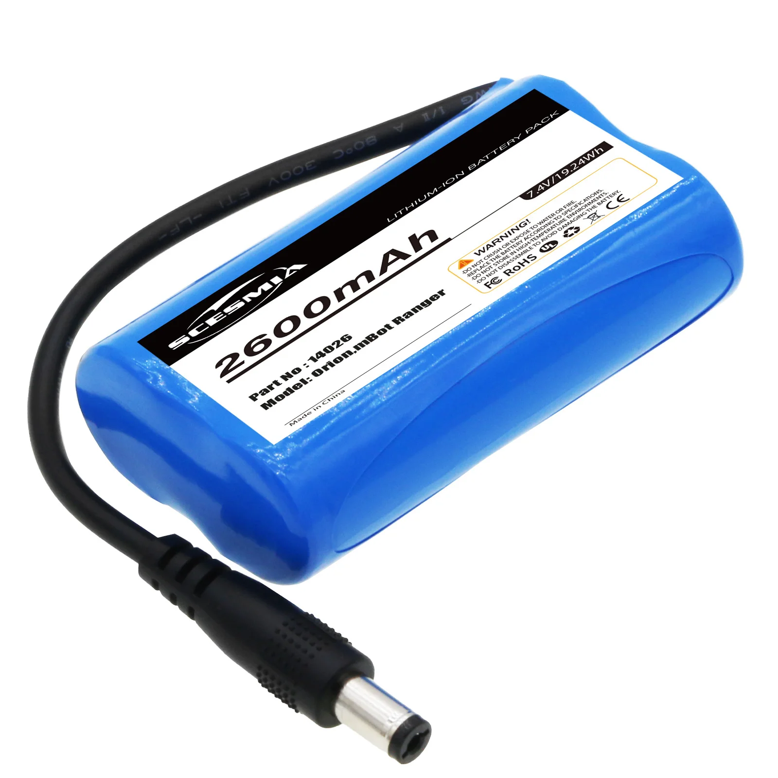 

7.4V 2600mAh Programmable Robots battery 14026 for Makeblock Orion, mBot Ranger, Uultimate, Ultimate 2.0