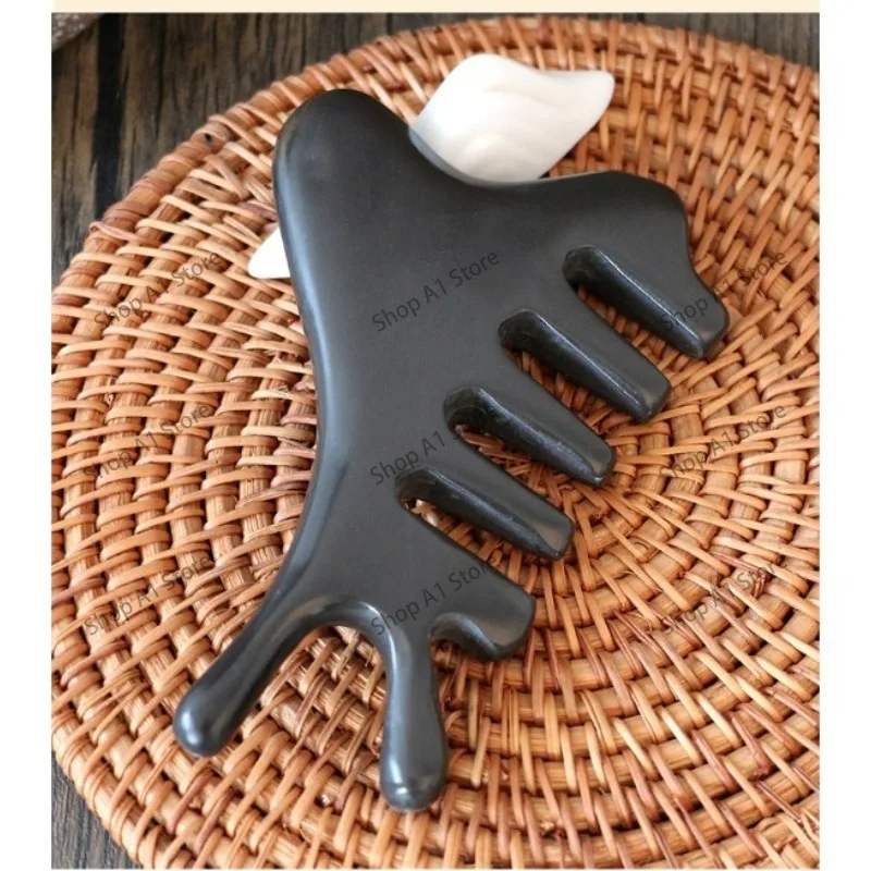 Bianshi scraping comb massage comb head face meridian hair therapy comb hair massage tool