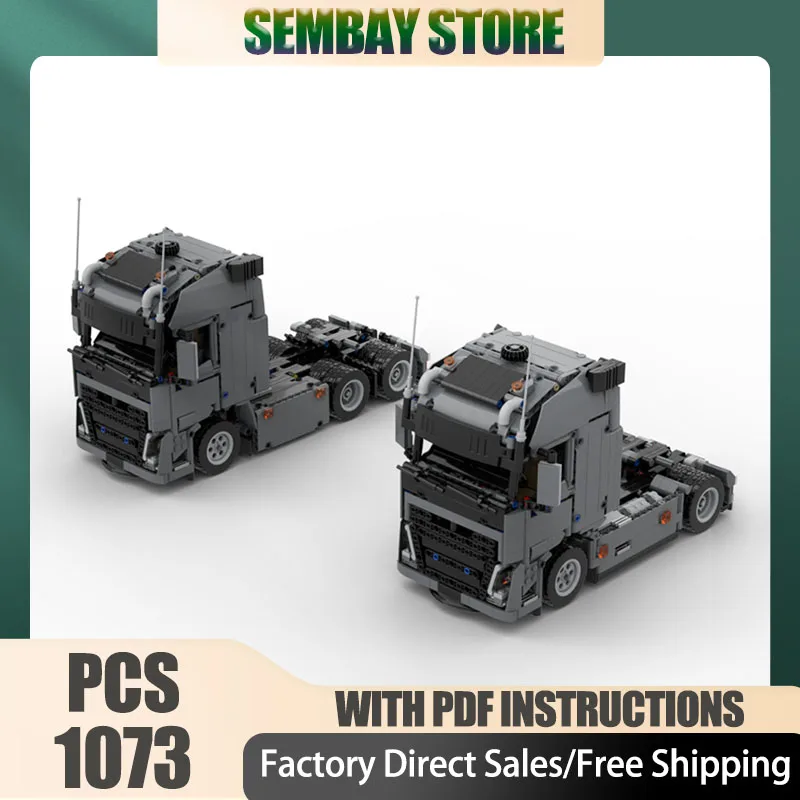 

Urban Truck Model Moc Building Bricks Modular FH tractor Unit Model Technology Blocks Christmas DIY Toy Construction Gifts