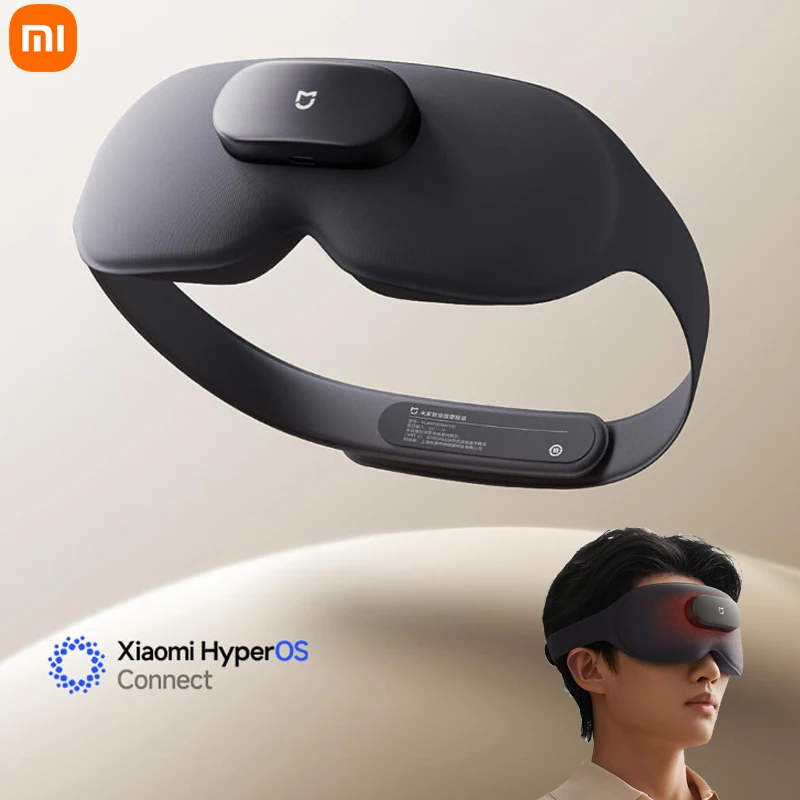 Умная массажная маска для глаз Xiaomi Mijia, горячий компресс, вибрационный массаж, 800 мАч, 3D-затенение, интеллектуальный массажер для глаз, работа для приложения Mi Home