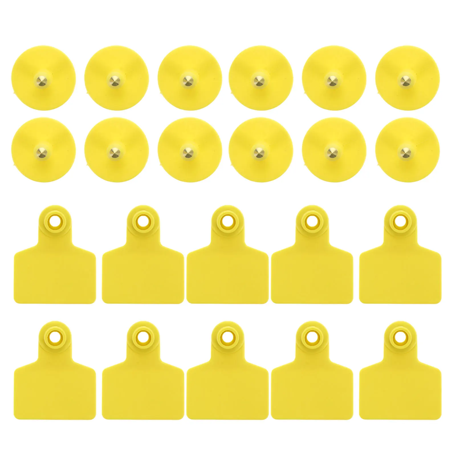 100Pcs Plastic Ear Tags for Pigs Cows Goats Tpu Livestock Ear Tags with Pin Rustproof Studs Reusable Farm Animal Identification