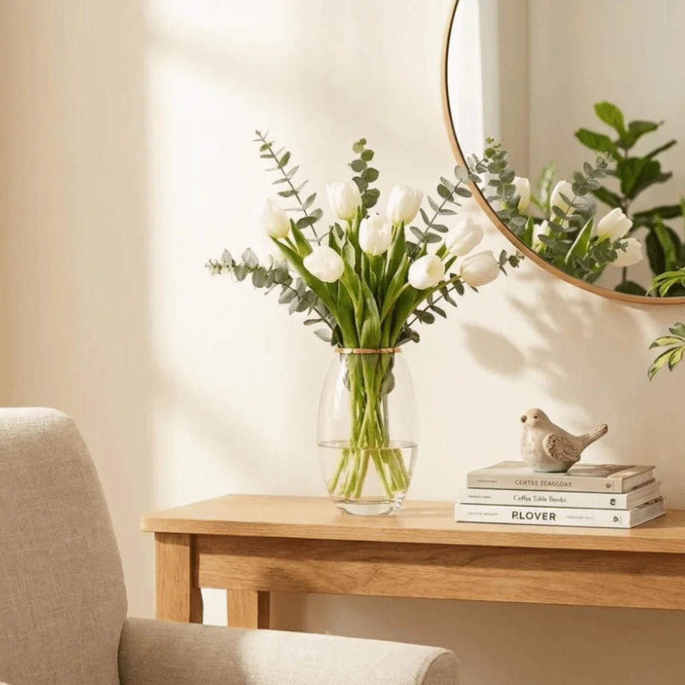 3PCS Elegant Nordic Style Transparent Glass Vase Minimalist Transparent Hydroponic Vase Water Nourishing Mini Vase Set Gift