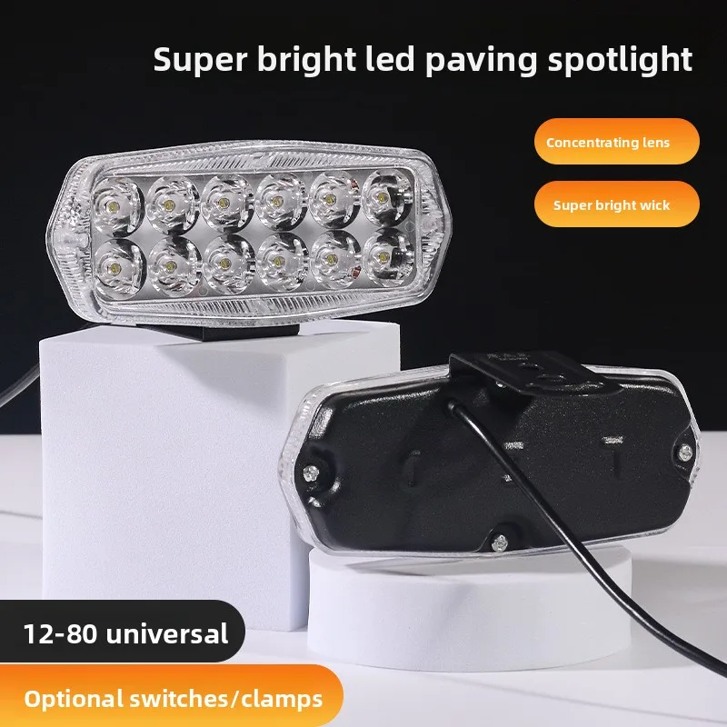 

General-purpose LED high-intensity floodlights for electric vehicles, super-bright front headlights for tricycles