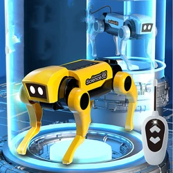 Nieuwe Emo Robot Zonne-Energie Mechanische Hond Koe Kinderen Educatieve Assemblage Tech Puzzel Speelgoed Bionische Slimme Robot Hond Speelgoed Geschenken