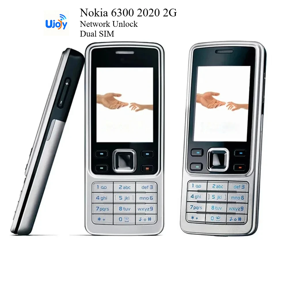 Nokia 6300 2020 2G Network Unlock 2.4 Inch Straight Keypad Mobile Phone Dual SIM Elderly Student Backup Feature Phone