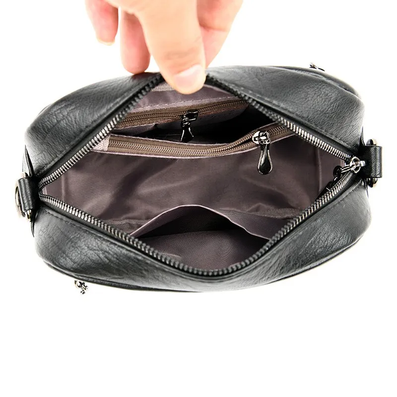 Lady Fashion Women Crossbody Bag for Lady Pockets Capacity Shoulder Bag Handbag Female PU Leather Mini Messenger Purse