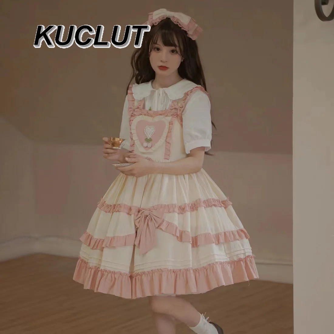 夏の女の子プリンセス Dresswes 女性のための 2025 新しいロリータスタイル甘くてかわいい夜会服エレガントカジュアルショート JSK ドレス