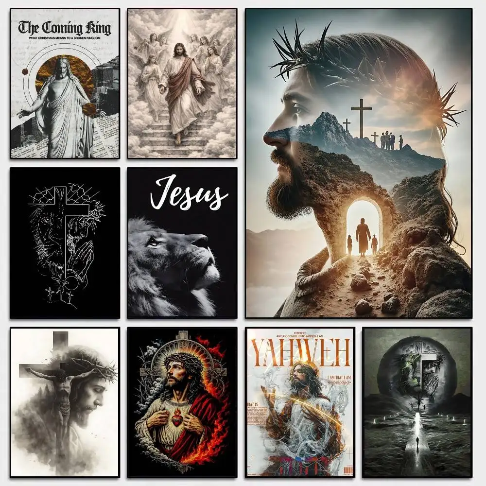 Son of God Jesus DIY Sticky Poster Vintage Room Bar Cafe Decor Home Decor