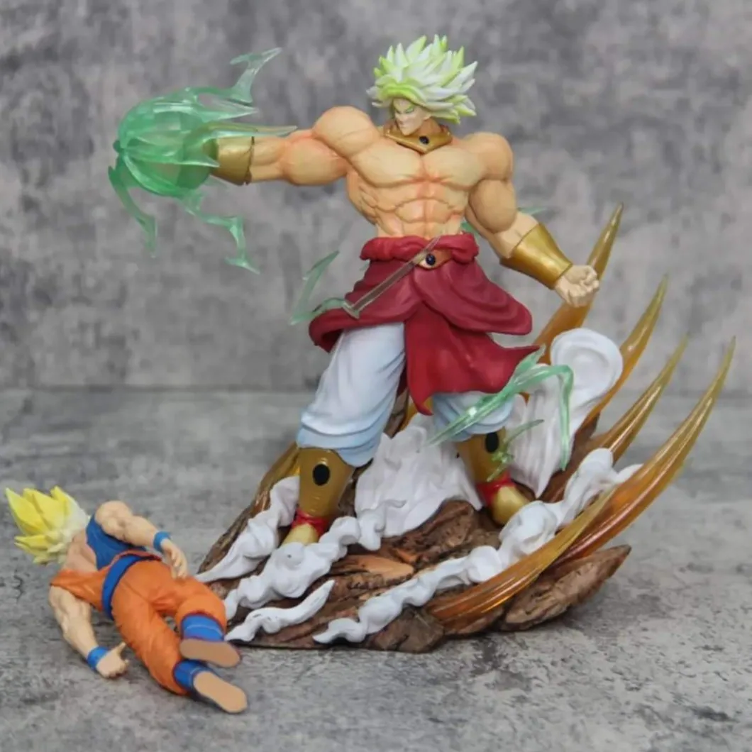 Dragon Ball Broly Vs Goku Figure Anime Action Figurine Gk Action Figurine Broli Statue Pvc Model Doll Collection Toys Kids Gift