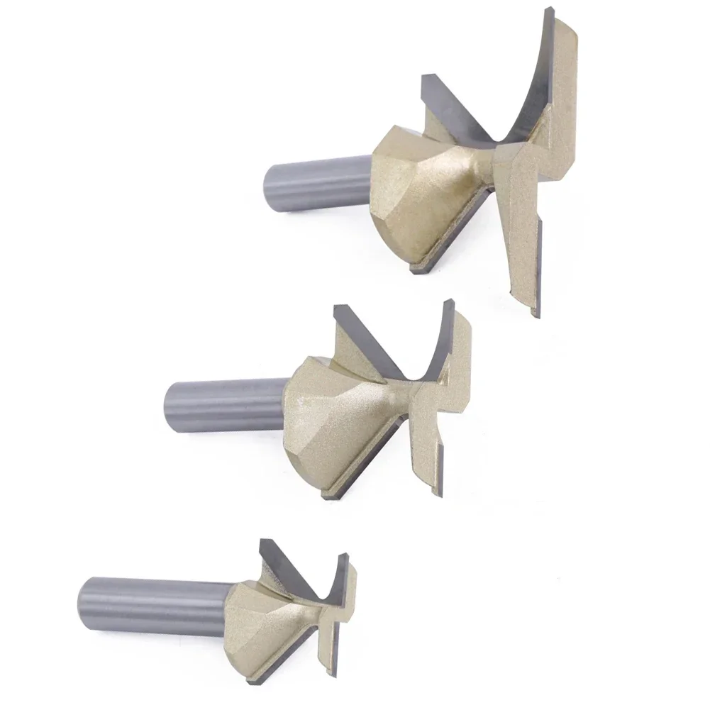 Imagem -05 - Roteador Broca Polegada Roteador Bits sem Costura Dourado Arco Integrado Broca Arco Dobramento Roteador para Madeira 1pc R18 30 50