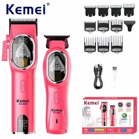 Kemei KM-8502 Professional Electric Hair Clipper Kit, Hair Trimmer with 9000 RPM DLC Blade, USB Fast Charging, Styling Trimmer