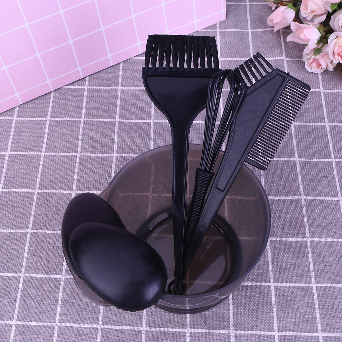 

1Set Hair Coloring Set DIY Hair Dye Tools Kit Salon Home Use Dyeing Bowl Comb Brush No Mess Easy Use Dyeing Bowl