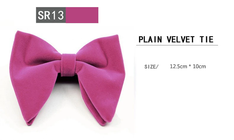 Handgefertigte Übergroße Samtfliege für Herren, Verstellbare Fliege, Perfekt für Formelle Anlässe, Hochzeiten, Smoking-Anzüge und Accessoires – Detail 6