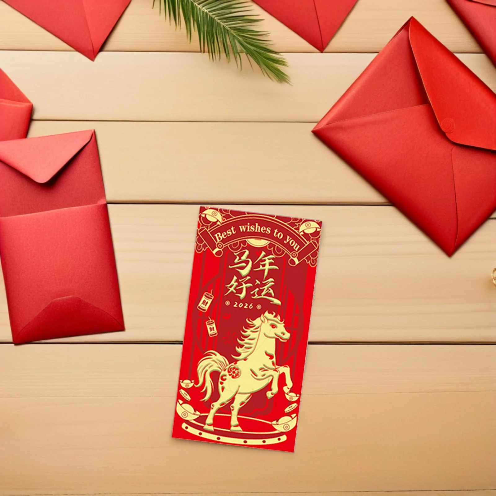 

48Pcs Year of The Horse Red Envelope Chinese New Year Lucky Money Packets Traditional Festival Hongbao for Spring Celebration