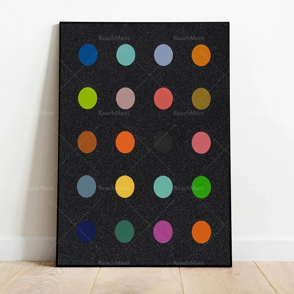 Beautiful Time Rotating Painting, Honesty-For the Love of God-Damien Hirst Art Print, British Art Poster Canvas Print Gift
