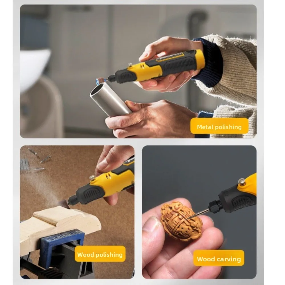 コードレスミニグラインダー-36v-3-スピード調整可能な-diy-メタルグラインダー多目的-usb-充電式ロータリーツールキット研磨