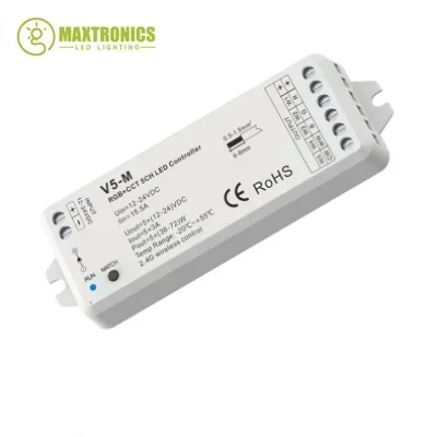 Imagem -05 - Única Cor Cct Led Dimmer Controller v3 vp V5-m Rgbw Rgb Mais Cct 12v cv rf 2.4g 4ch Dc1224v v1 v2