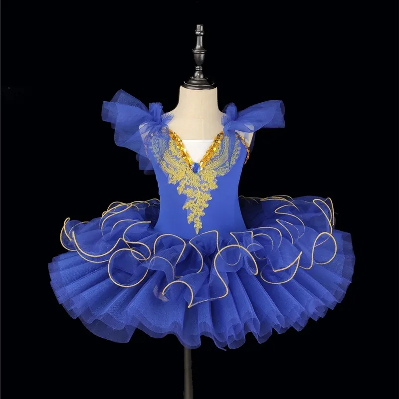 Abito da tutù di balletto per ragazze con maniche a sbuffo per bambini, costume da ballerina per spettacoli, ottimo per il regalo di compleanno, nuova gonna da principessa