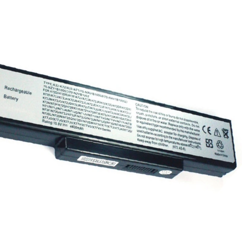 جديد A32-K72 بطارية الكمبيوتر المحمول 10.8V 4400mAh ل Asus N73 N73J N73JF N73JG N73JN N73JQ N73Q N73F N73G N73S N73SD N73SL N73SW N73V