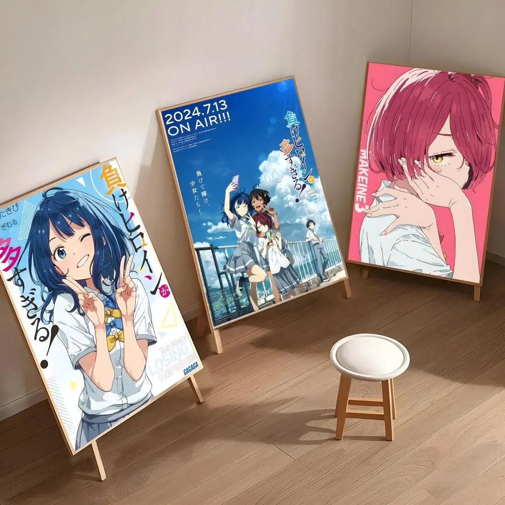 Anime Makeine Too Many Losing Heroines Poster HD art sticky wall waterproof home living room bedroom bar aesthetic decoration