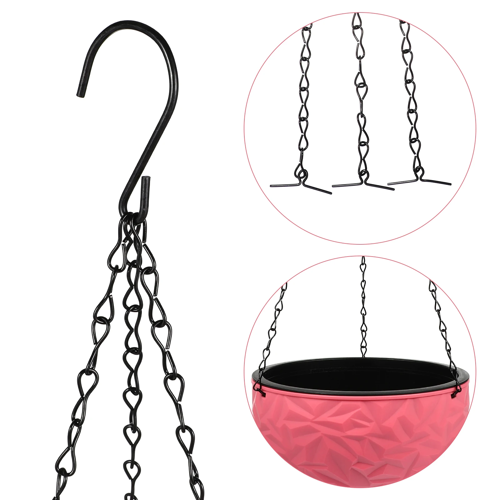 

1Pcs Plastic Hanging Flowerpot Moderate Size Suspension Planter for Home Garden Store Wedding Balcony Storage Plant Pot